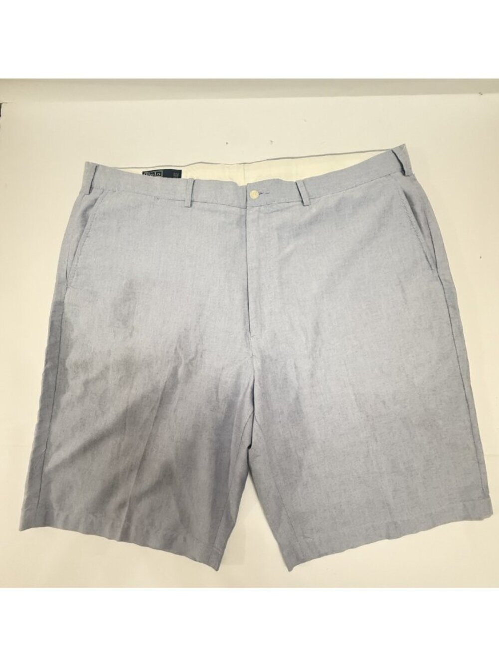 Polo Ralph Lauren Men’s Light Blue Flat Front Chino Shorts 44 Cotton Casual